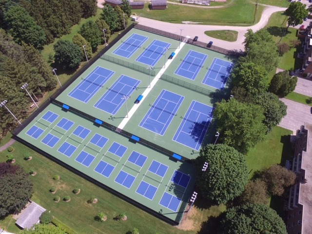 Thi công xây mới sân tennis-pickleball đất nện led 3,6m